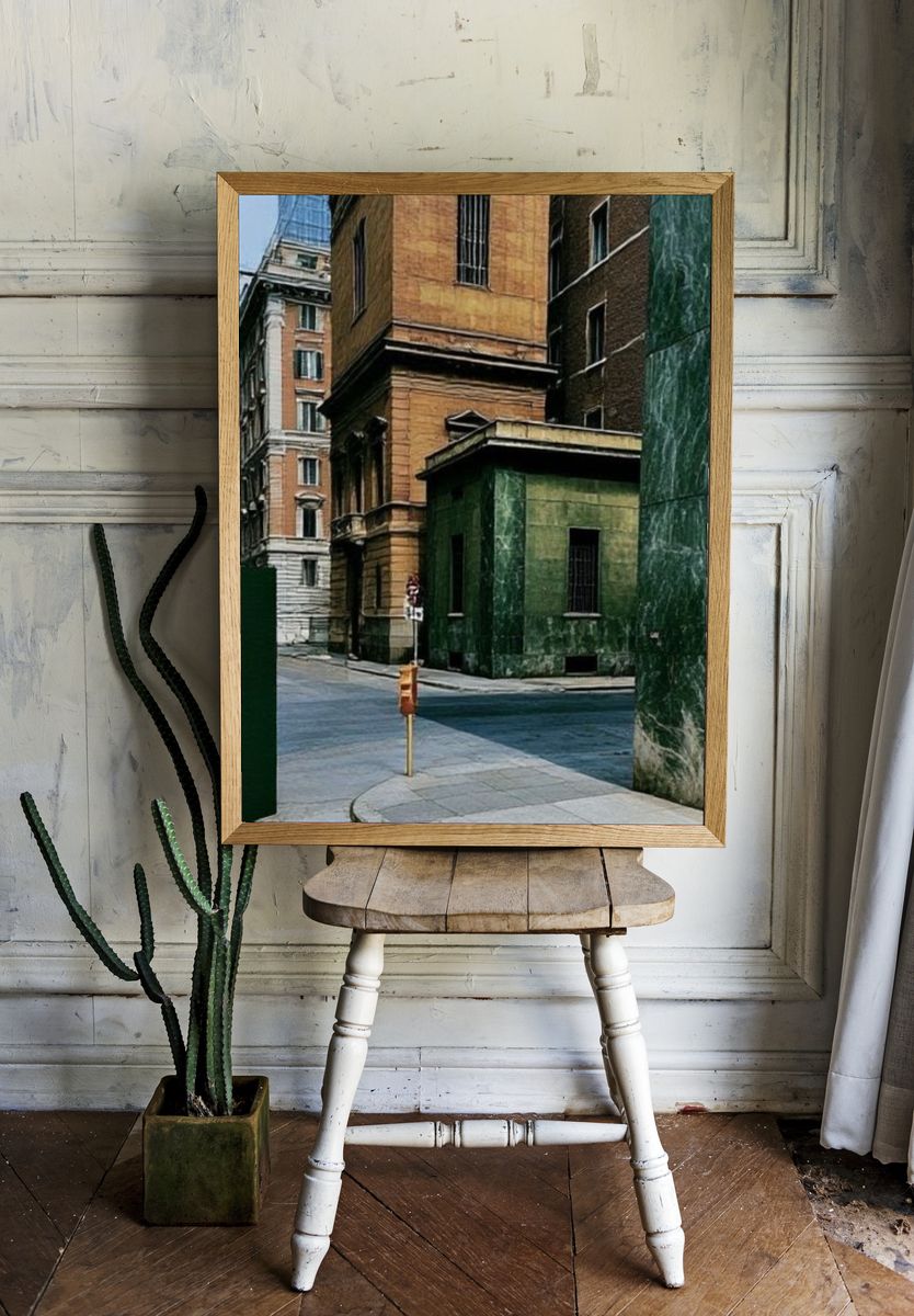 Urban Street Corner Photography Poster. — room view 1
