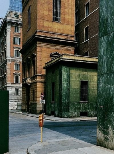 Urban Street Corner Photography Poster.
