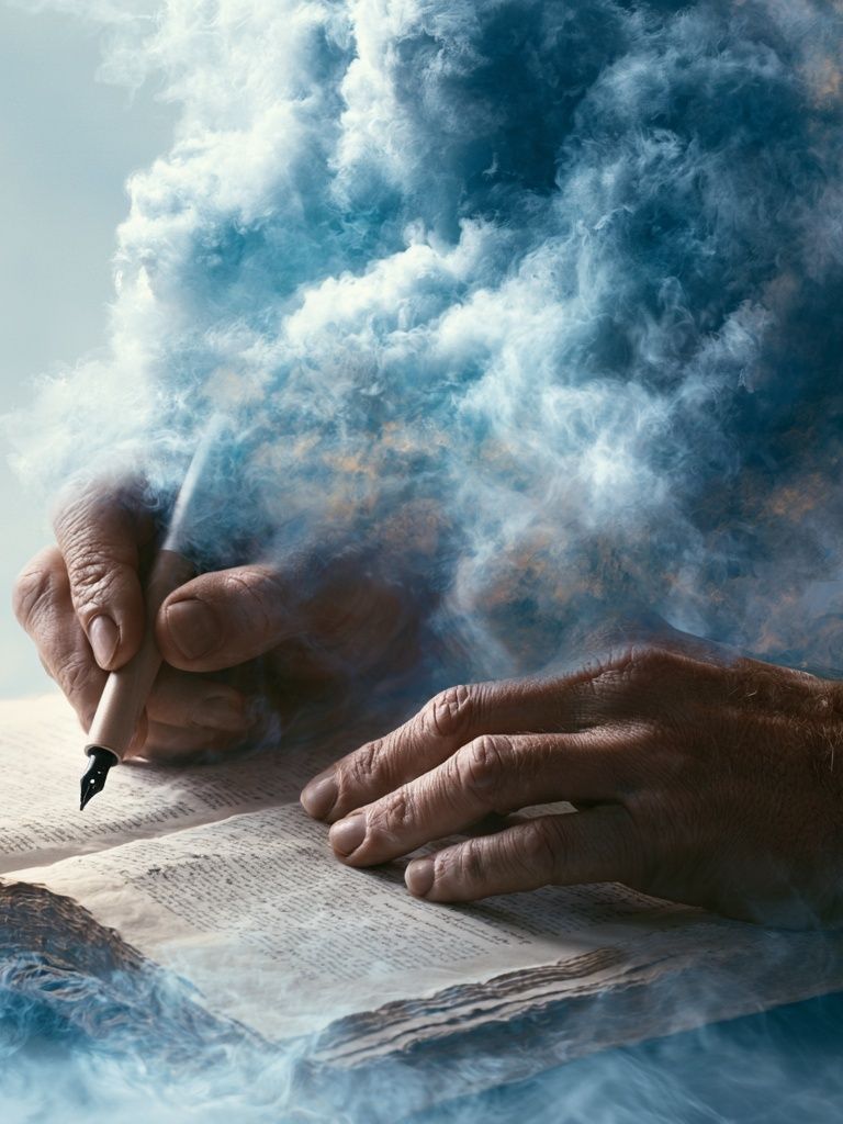 Mystic Writing Hands Photography Poster. poster detail