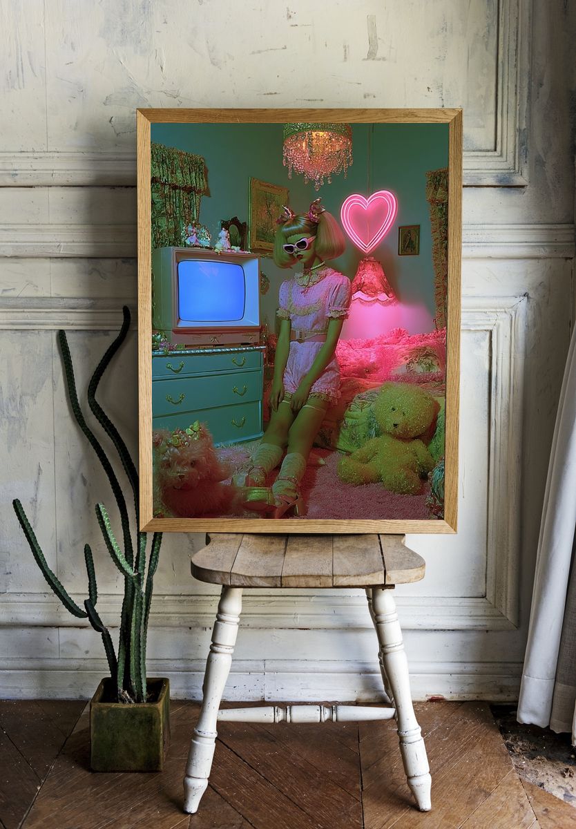 Neon Doll Room Photography Poster. — room view 1