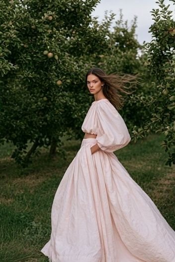 Woman in Orchard Fashion Poster. poster detail