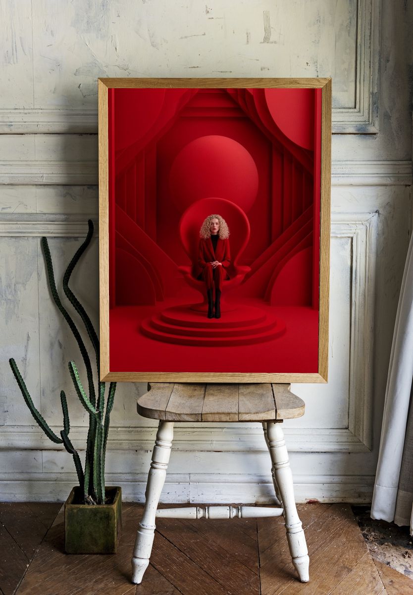 Crimson Throne Portrait Poster. room preview