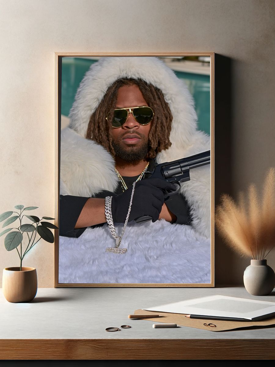 Luxury Poolside Portrait Poster. — room view 2