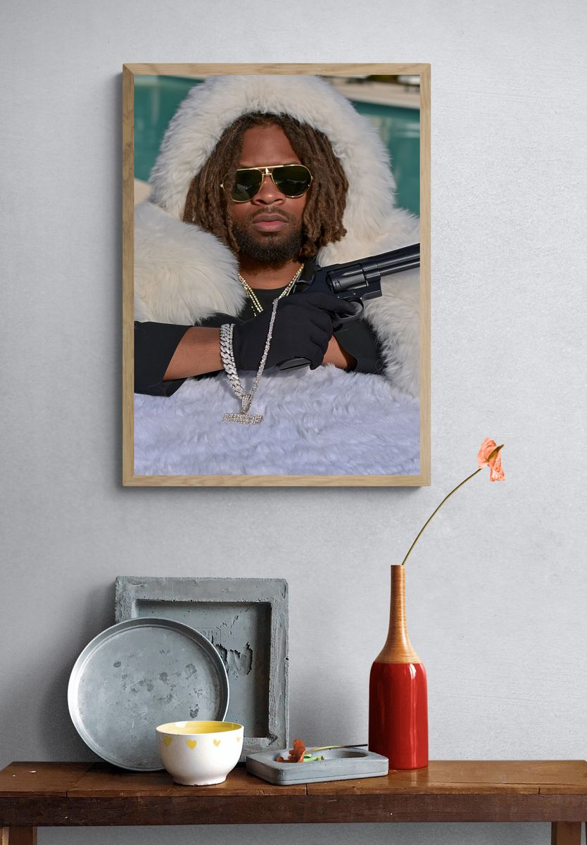 Luxury Poolside Portrait Poster. — room view 3
