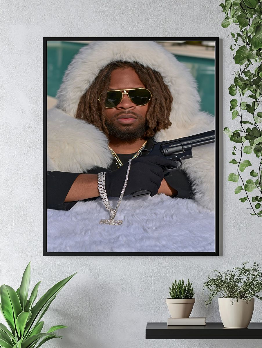 Luxury Poolside Portrait Poster. — room view 4