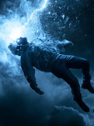 Electric Freefall Photography Poster. poster