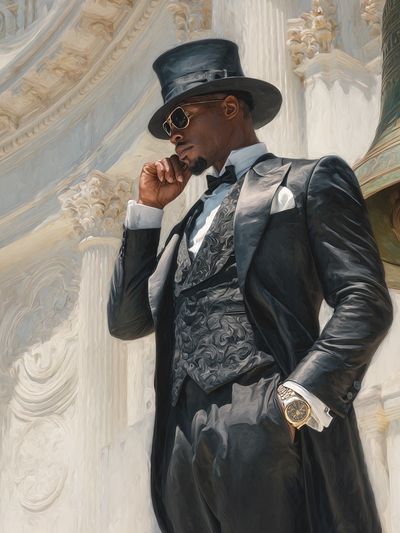 Elegant Gentleman Portrait Print.