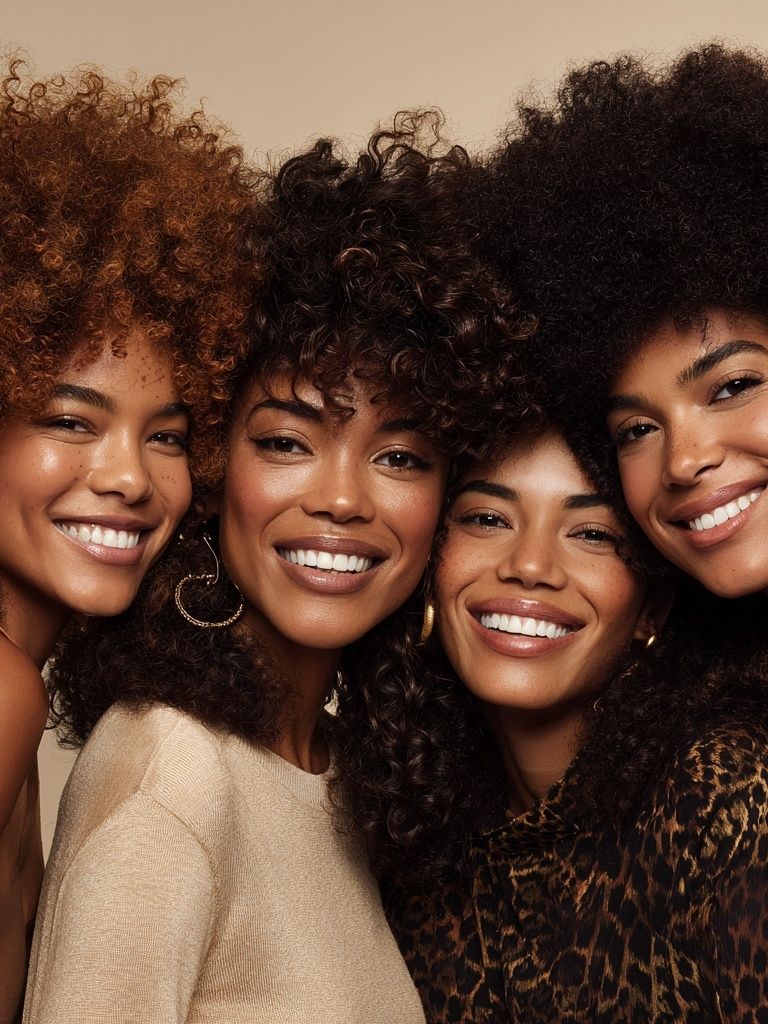 Smiling Women Portrait Photography Poster. poster detail