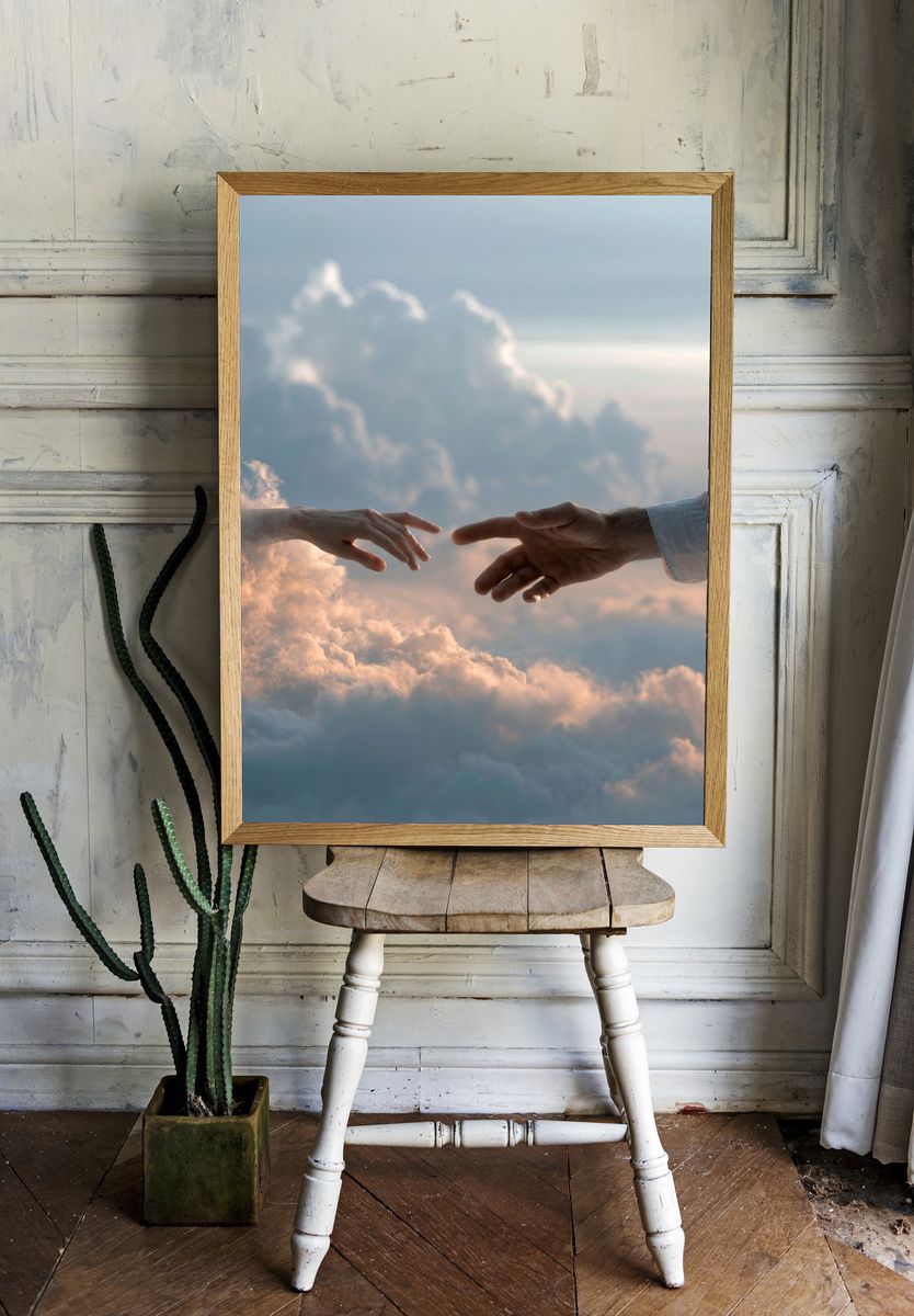 Hands in the Clouds Photography Print. — room view 1