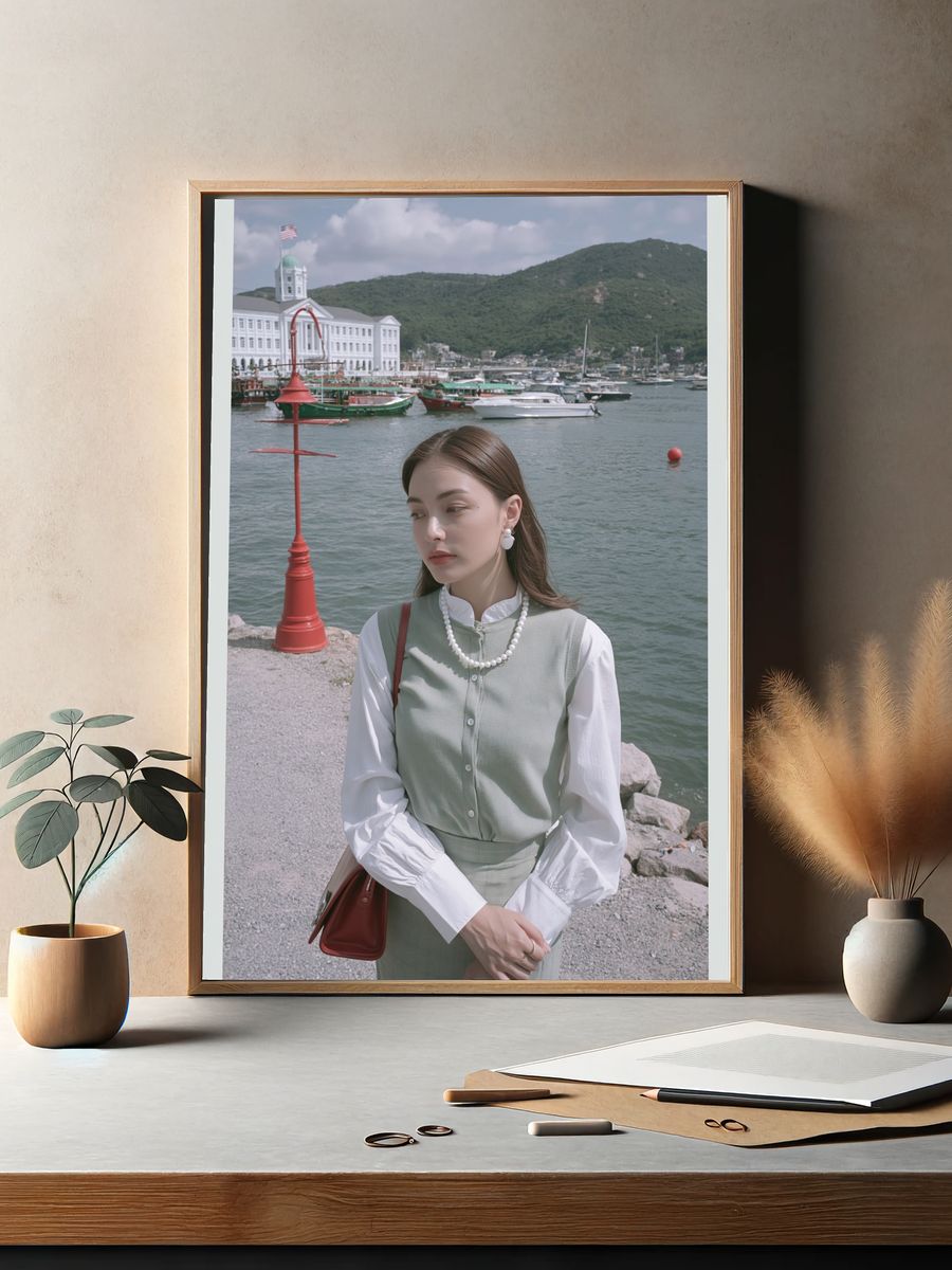 Harbor Portrait Photography Poster. — room view 2