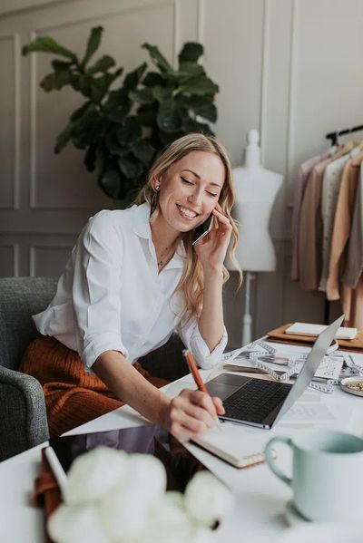 Fashion designer phone studio. poster print
