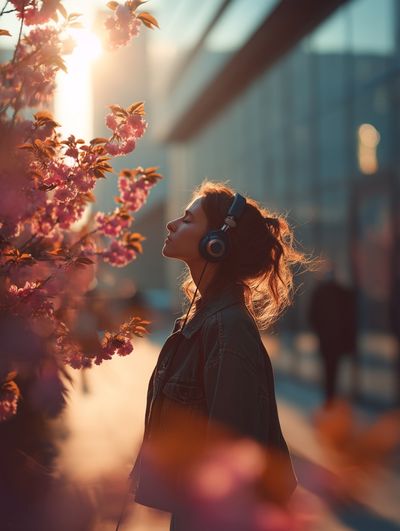 Sunlit Blossom Portrait Photography Poster. poster print