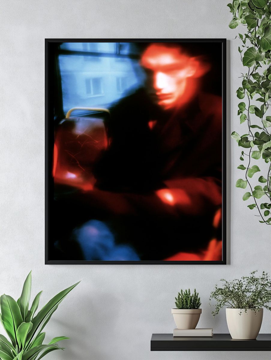 Blurred Red Figure Photography Poster. — room view 4