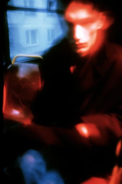 Blurred Red Figure Photography Poster. poster print