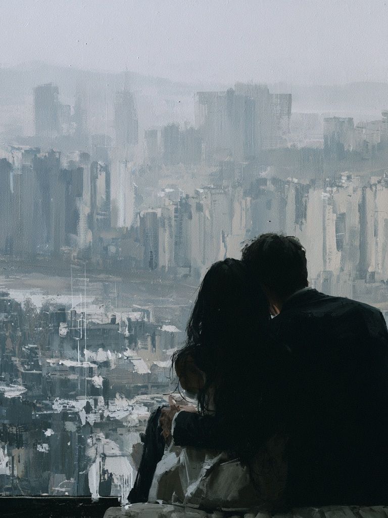 City View Couple Photography Poster. poster — photography art