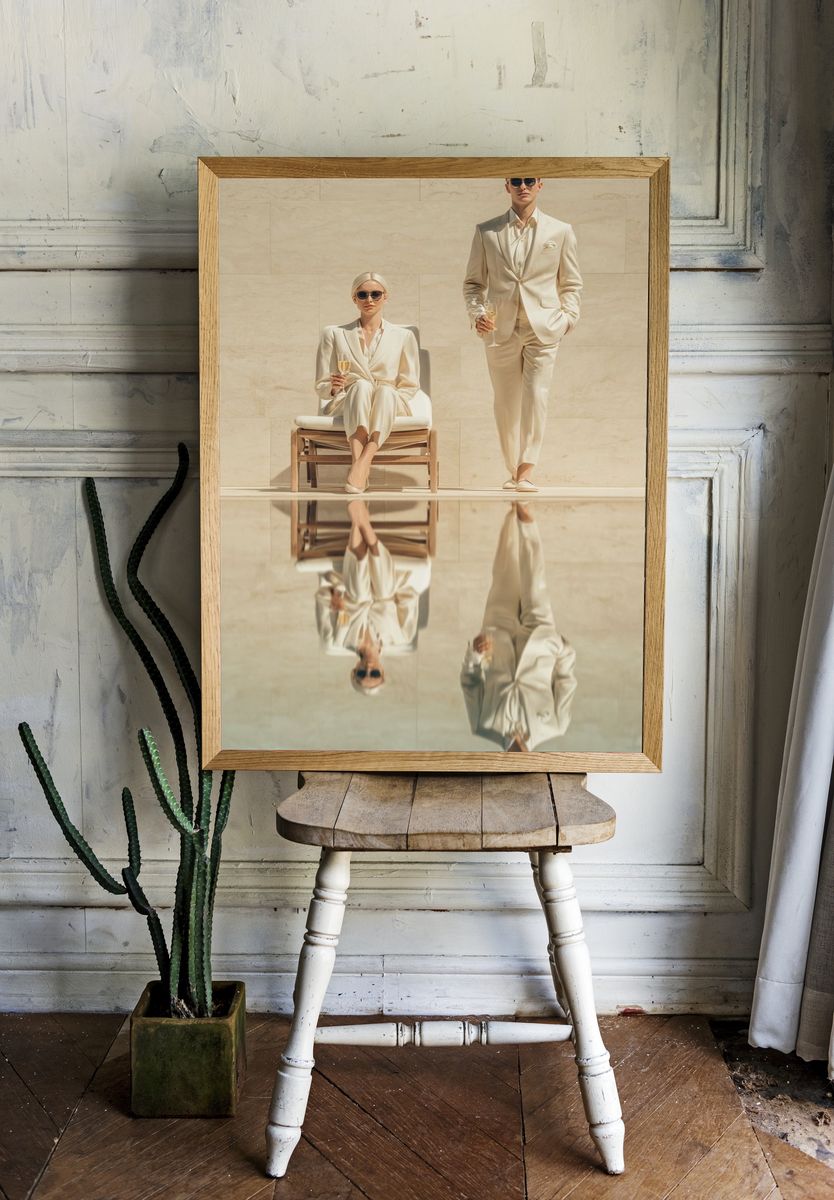 Luxury Couple Fashion Photography Poster. — room view 1