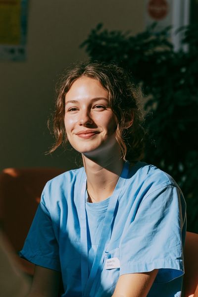 Smiling Nurse Portrait Poster. poster print