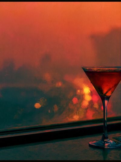 Cocktail by the Window Photography Poster.