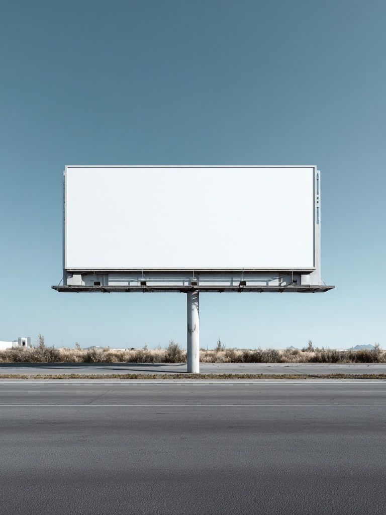 Empty Billboard Minimalist Photography Poster. poster detail