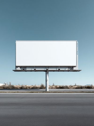 Empty Billboard Minimalist Photography Poster. poster