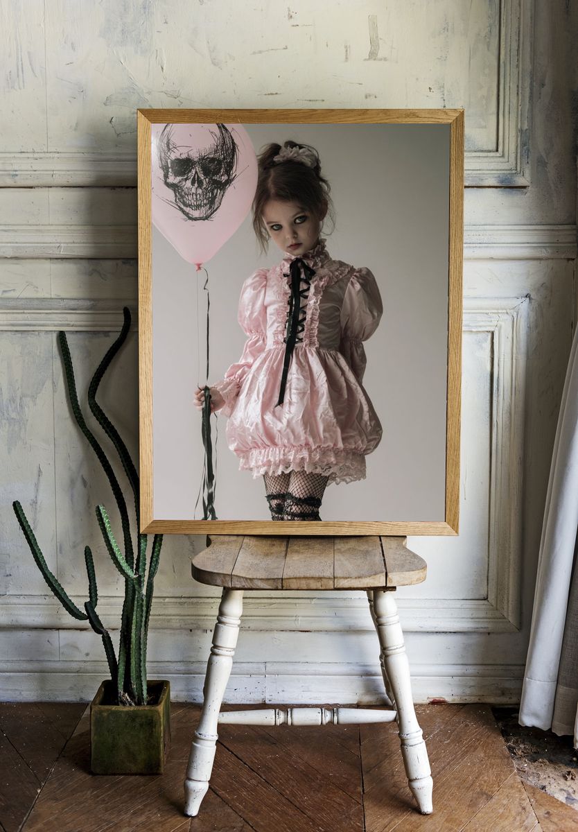 Gothic Doll Portrait Photography Poster. room preview