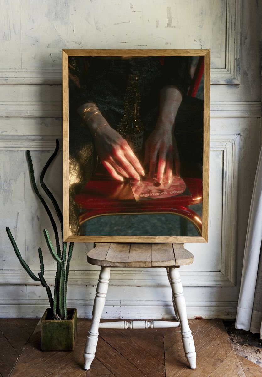Moody Hands and CD Still Life Poster. room preview