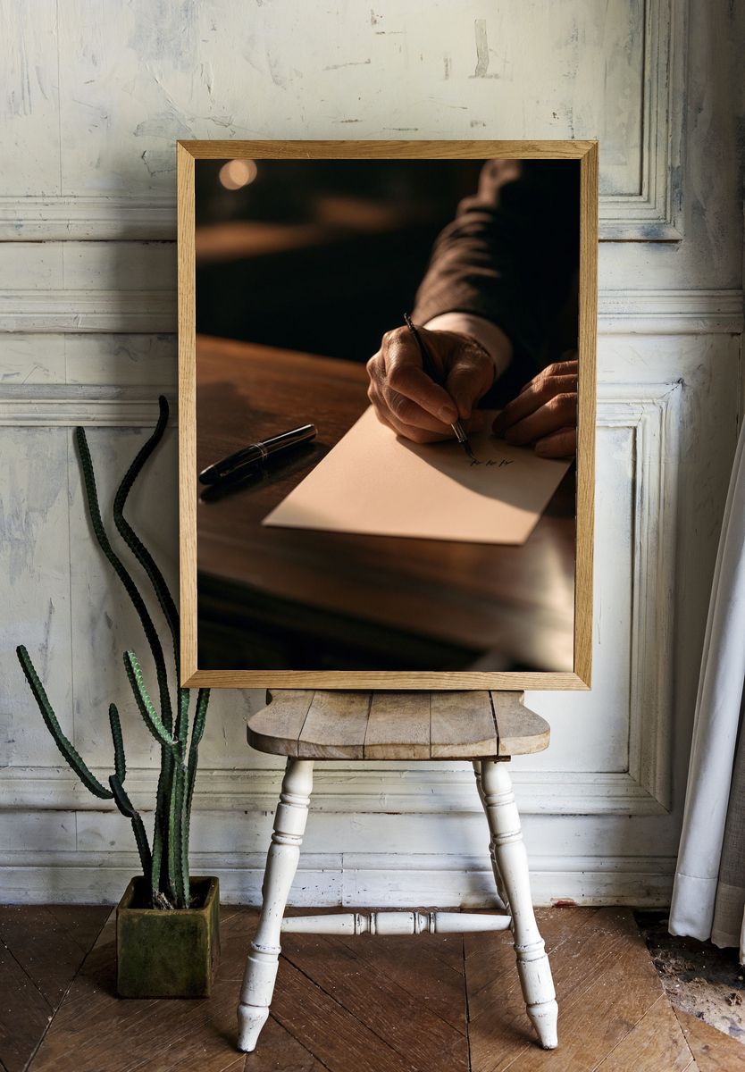 Signing Letter Photography Poster. — room view 1
