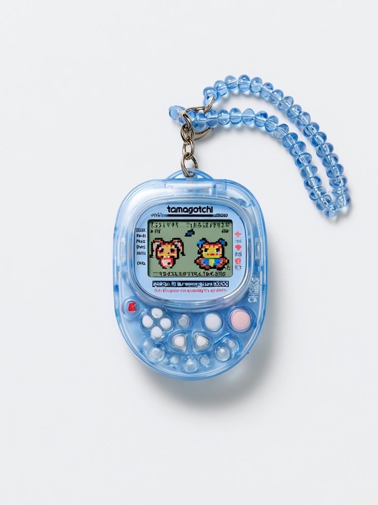 Blue Tamagotchi Photography Poster. poster detail