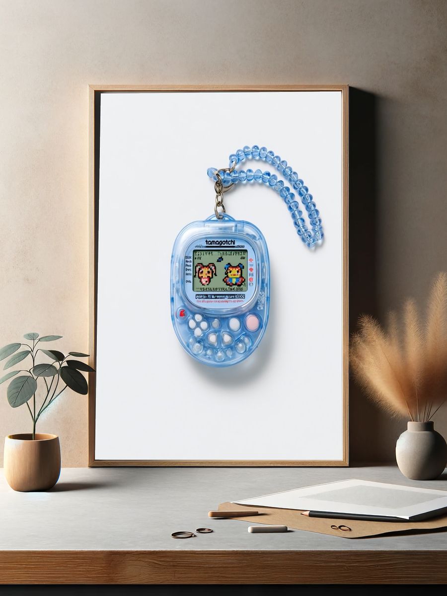 Blue Tamagotchi Photography Poster. — room view 2