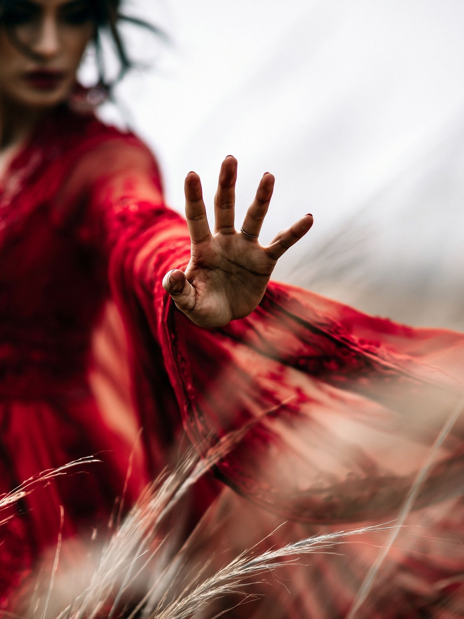 Red Motion Portrait Photography Poster. poster — photography art