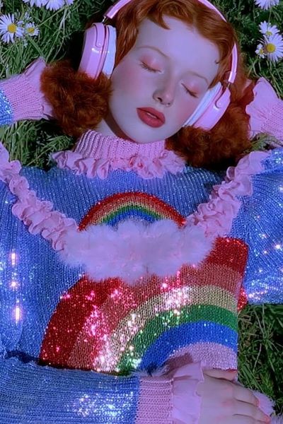 Dreamy Rainbow Girl Photography Poster. poster