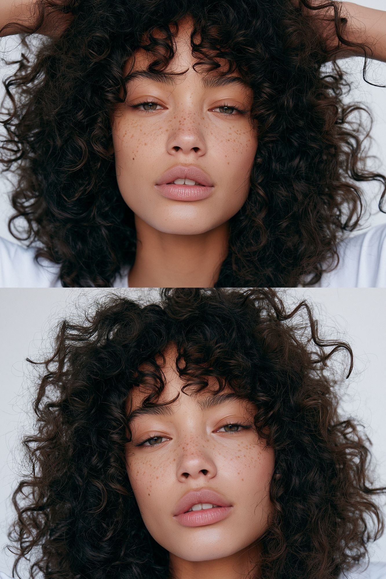 Curly Hair Portrait Photography Poster. poster detail