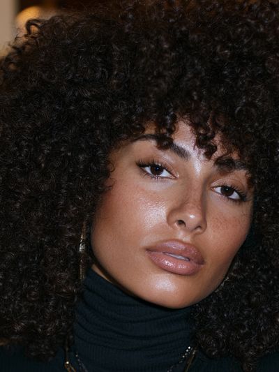 Curly Portrait Photography Poster. poster