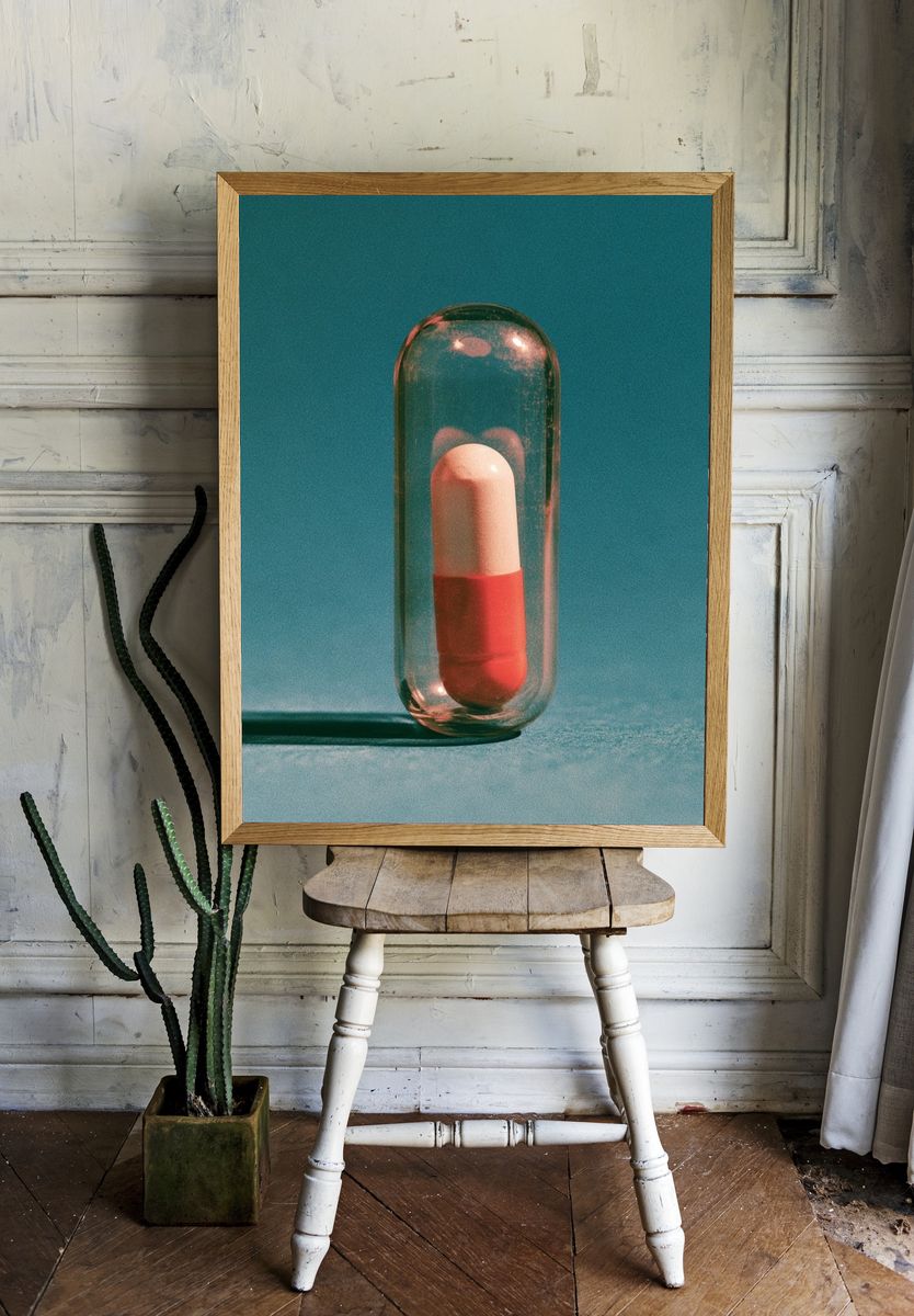 Capsule Still Life Photography Poster. room preview