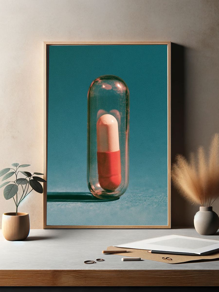 Capsule Still Life Photography Poster. — room view 2