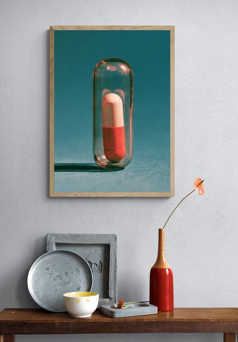 Capsule Still Life Photography Poster. — room view 3