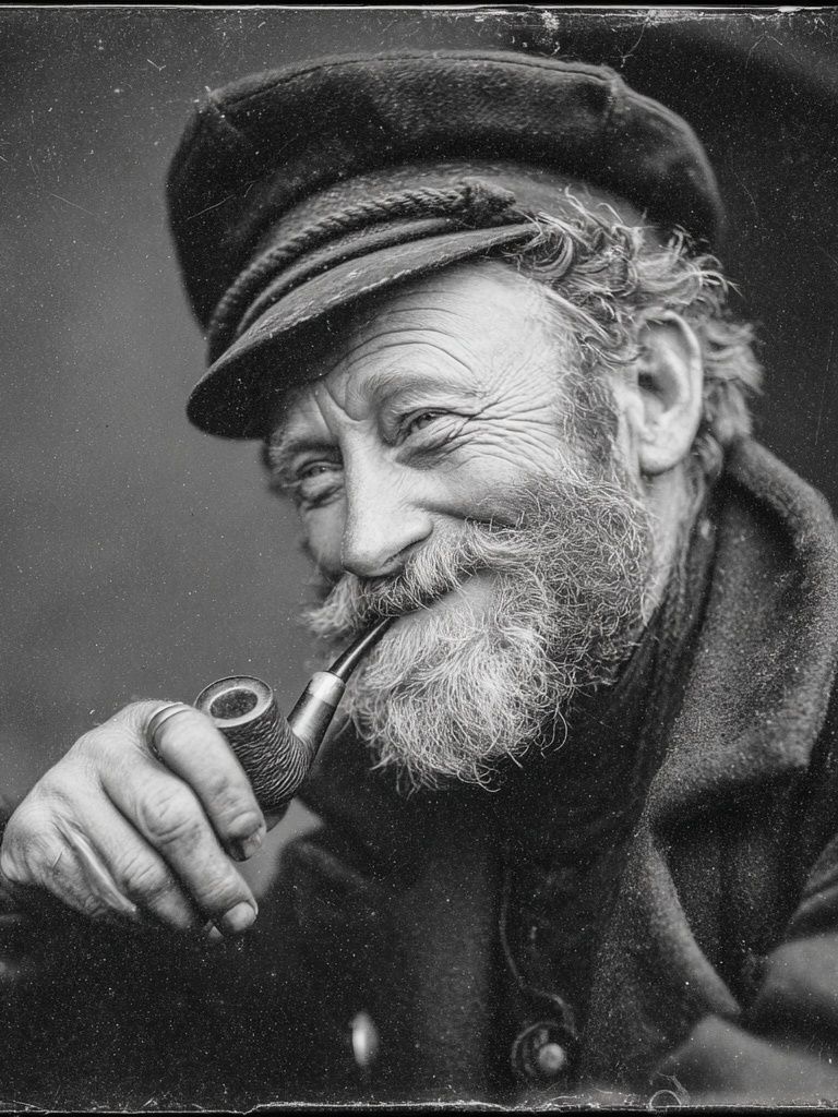 Smiling Sailor Portrait Print. poster — photography art
