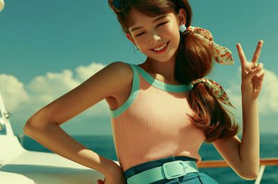 Retro Summer Girl Photography Poster. poster