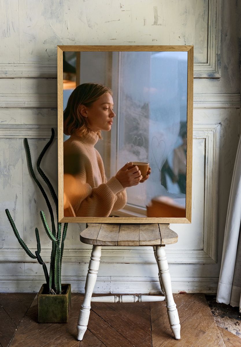 Quiet Coffee Moment Photography Poster. — room view 1