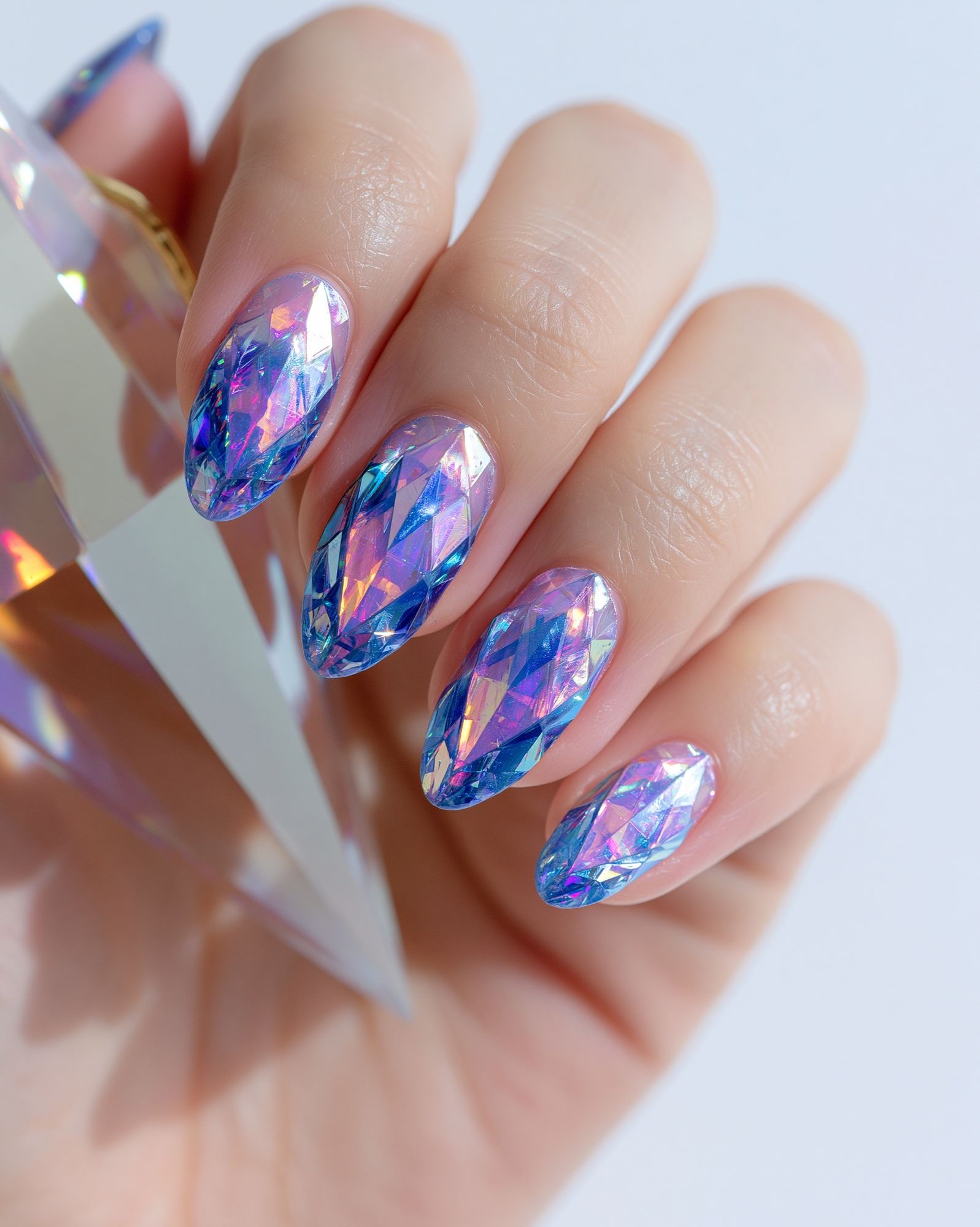 Iridescent Crystal Nails Photography Poster. poster — photography art