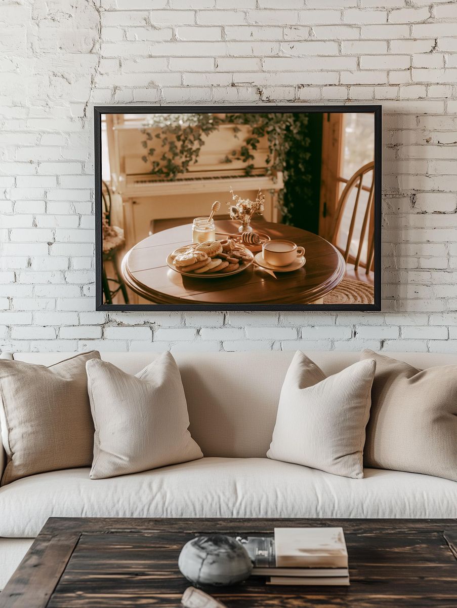 Cozy Breakfast Table Photography Poster. room preview