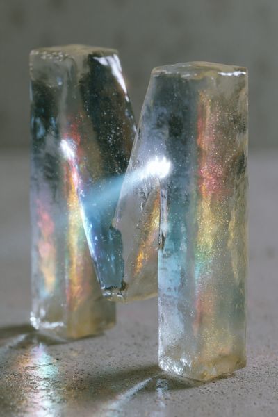 Iridescent Crystal Sculpture Print. poster
