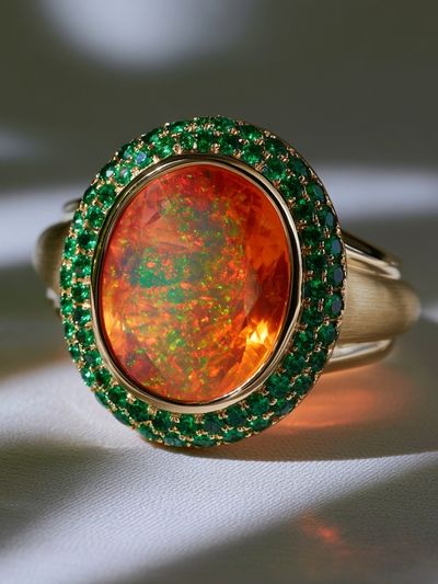 Opal Gemstone Ring Photography Poster. poster