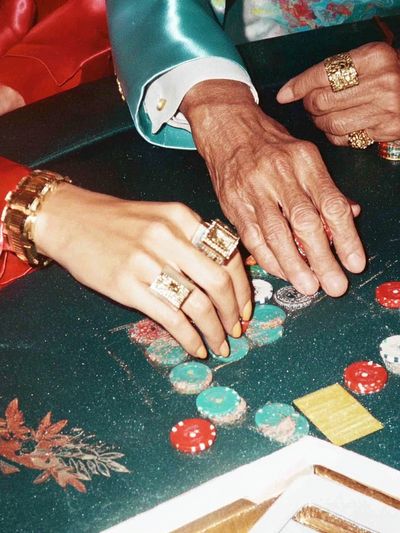 Casino Table Hands Photography Poster. poster print