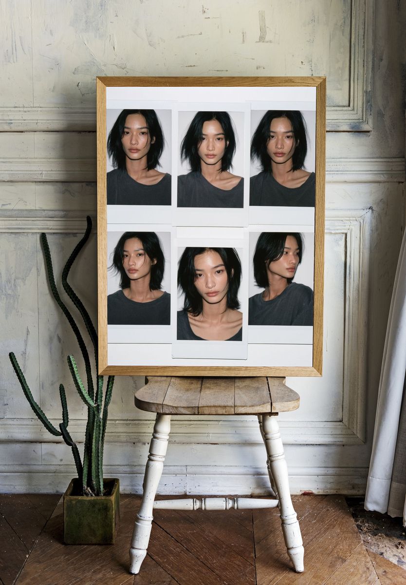 Editorial Portrait Contact Sheet Poster. — room view 1