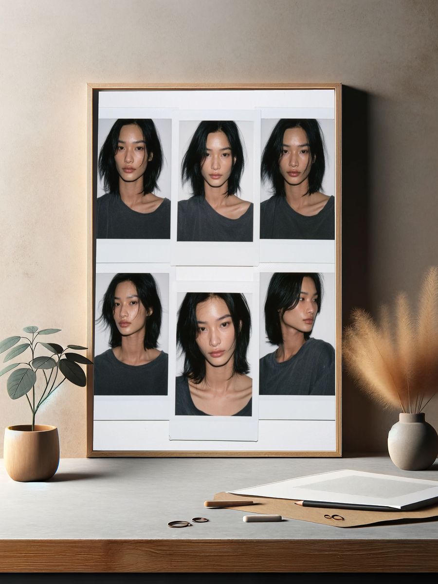 Editorial Portrait Contact Sheet Poster. — room view 2