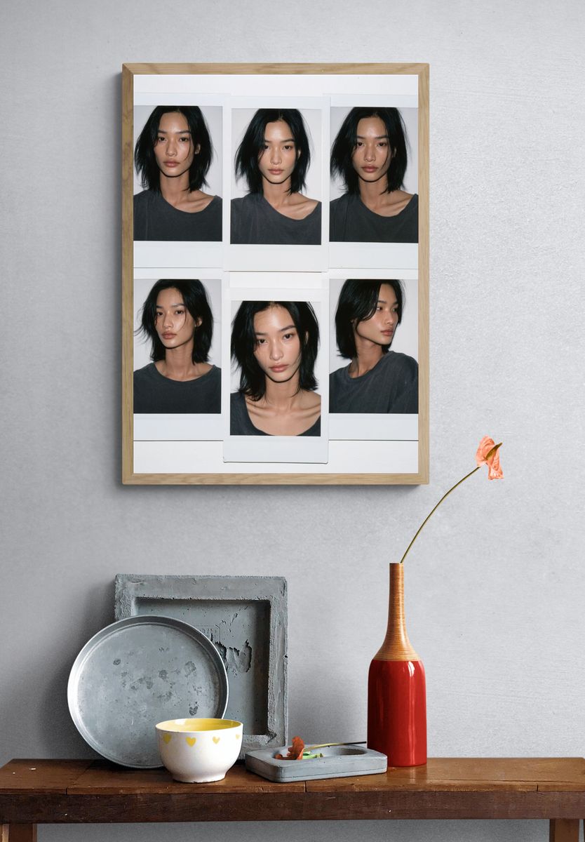 Editorial Portrait Contact Sheet Poster. — room view 3