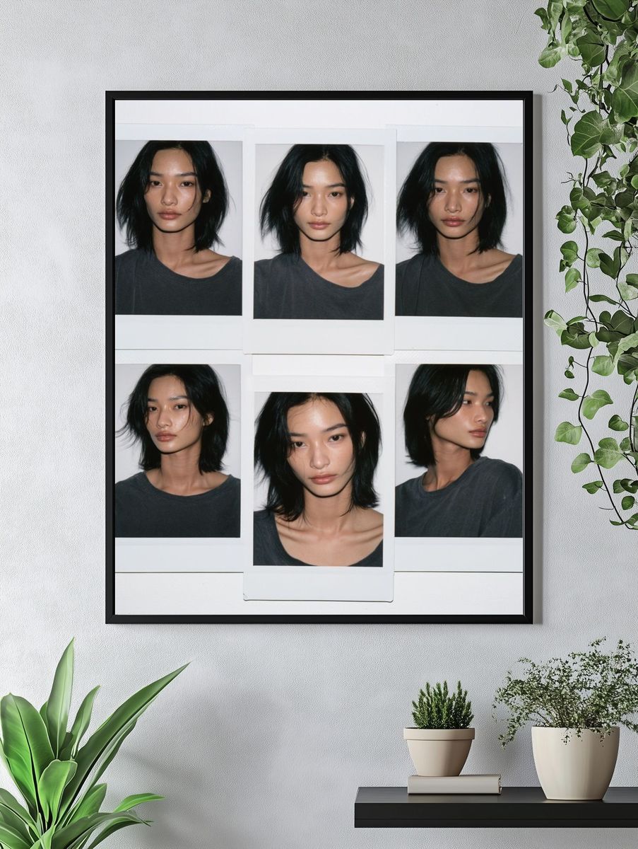 Editorial Portrait Contact Sheet Poster. — room view 4
