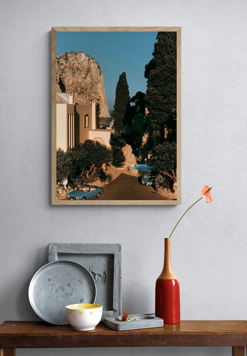 Mediterranean Cliffside Villa Photography Poster. — room view 3