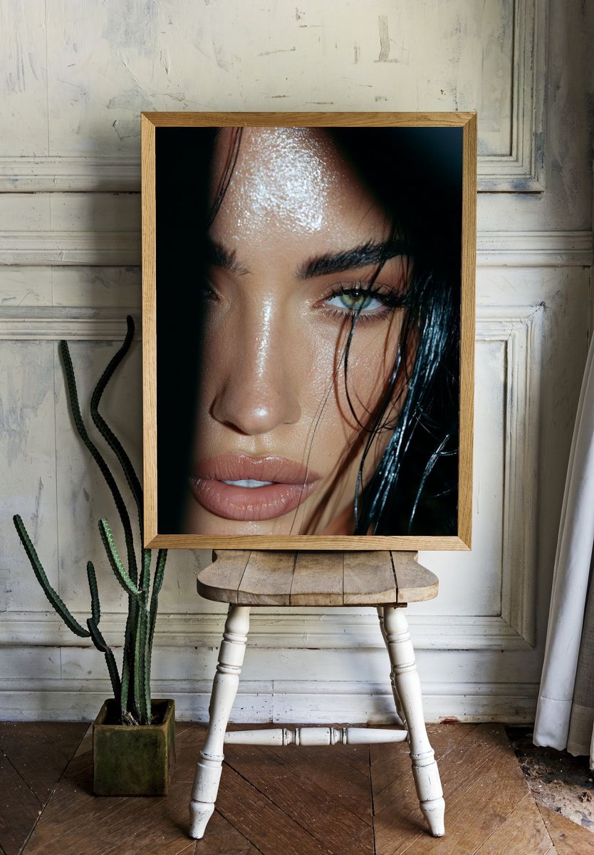 Moody Glamour Portrait Print. room preview